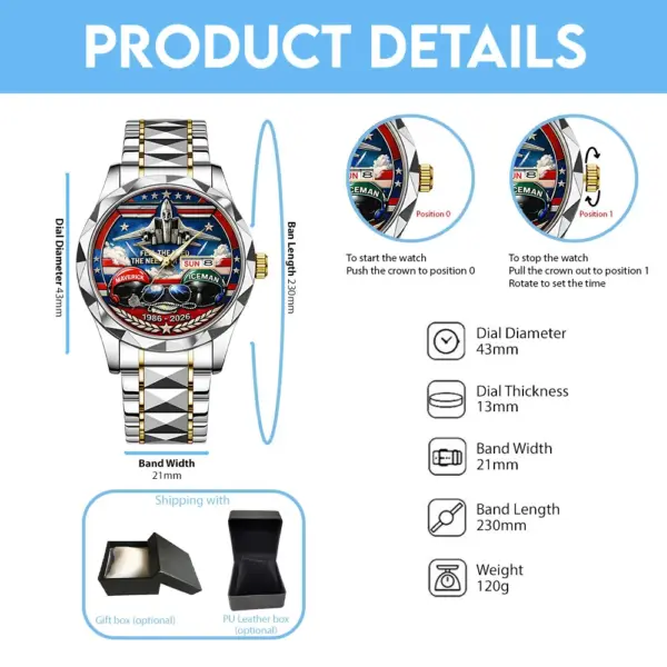 Top Gun 40th Anniversary Alloy Luxury Quartz Watch-THK129647 - Image 3
