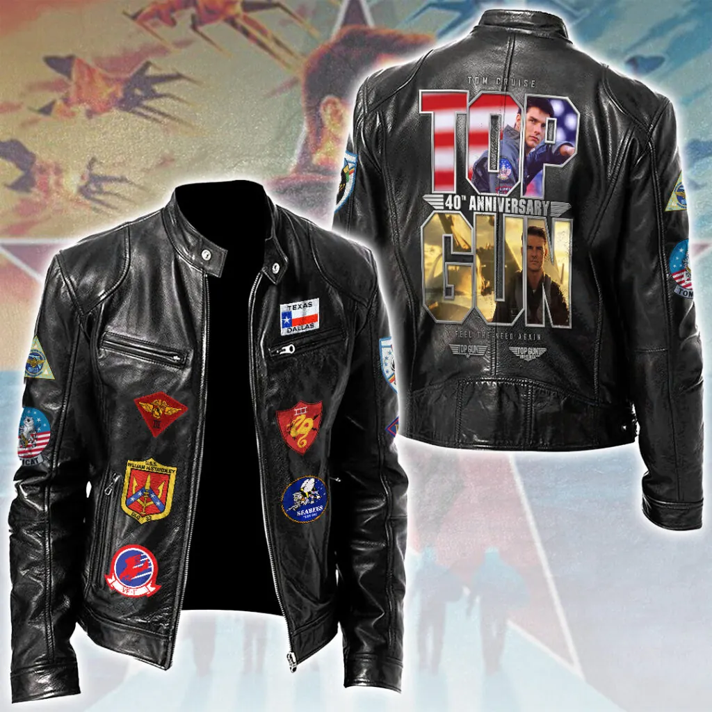 Top Gun 40th Anniversary Leather Jacket - THK129423
