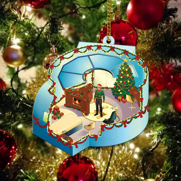 Alternative view of Star Trek Enterprise NCC-1701, 2254 Capt. Pike's quarters (Star Trek: The Magazine) Bridge Enterprise Christmas Ornament