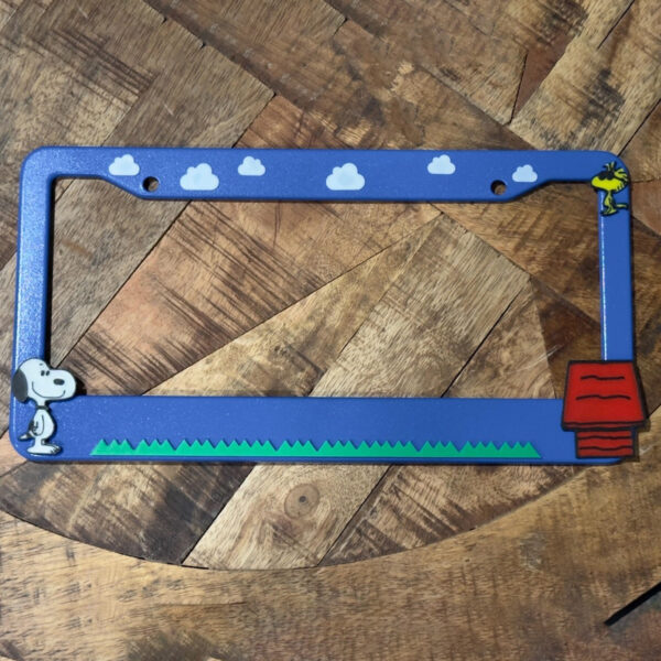 Snoopy Aluminum License Plate Frame - Image 4
