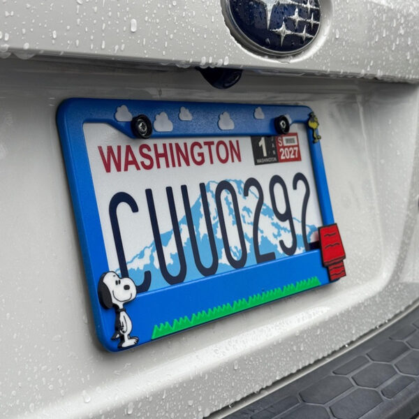 Snoopy Aluminum License Plate Frame - Image 3