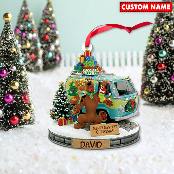 Alternative view of Personalized Merry Mystery Christmas Scooby-Doo Christmas Ornament