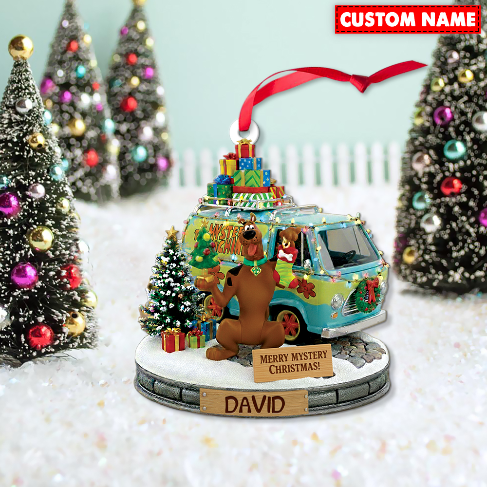 Personalized Merry Mystery Christmas Scooby-Doo Christmas Ornament - Image 2