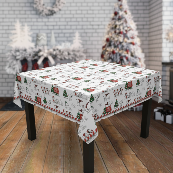 Snoopy Christmas Square Tablecloth - Image 3
