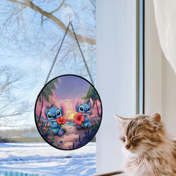 Stitch Flower Stained Glass Suncatcher - Image 5