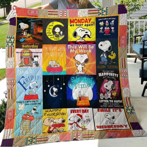 Snoopy Peanuts Quilt Blanket