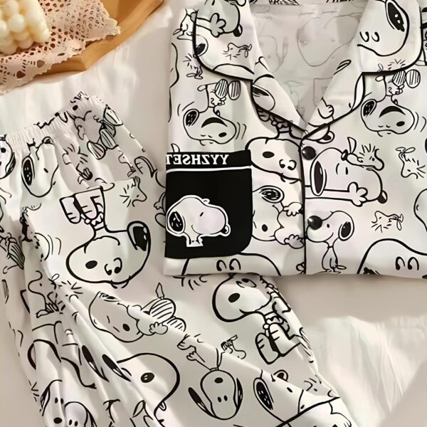Snoopy Long Sleeve Pajamas Set - Image 4