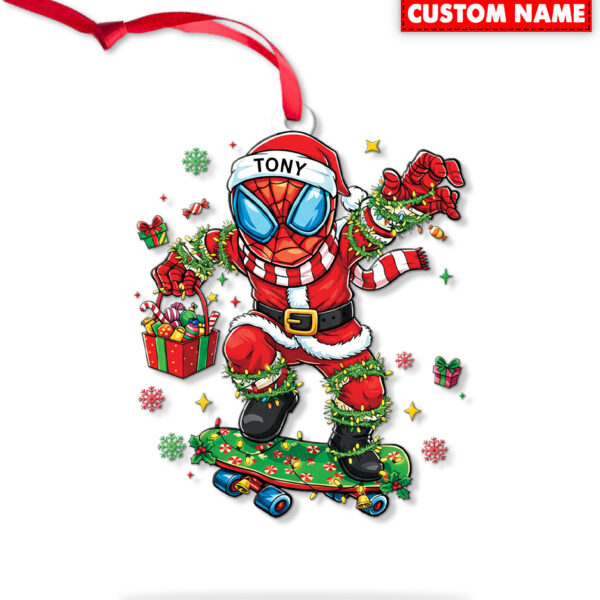 Personalized Spider-Man Christmas Ornament - Image 6