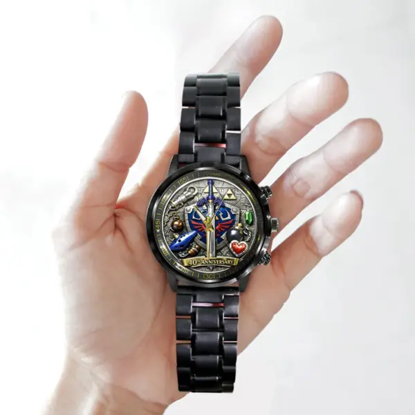 The Legend of Zelda 40th Anniversary Black Stainless Steel Watch - Image 4