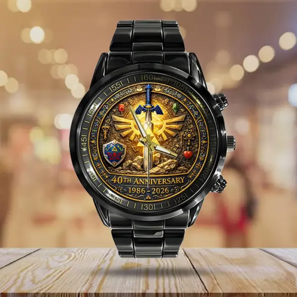 The Legend of Zelda 40th Anniversary Black Stainless Steel Watch -THK122090 - Image 3