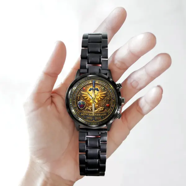 The Legend of Zelda 40th Anniversary Black Stainless Steel Watch -THK122090 - Image 4