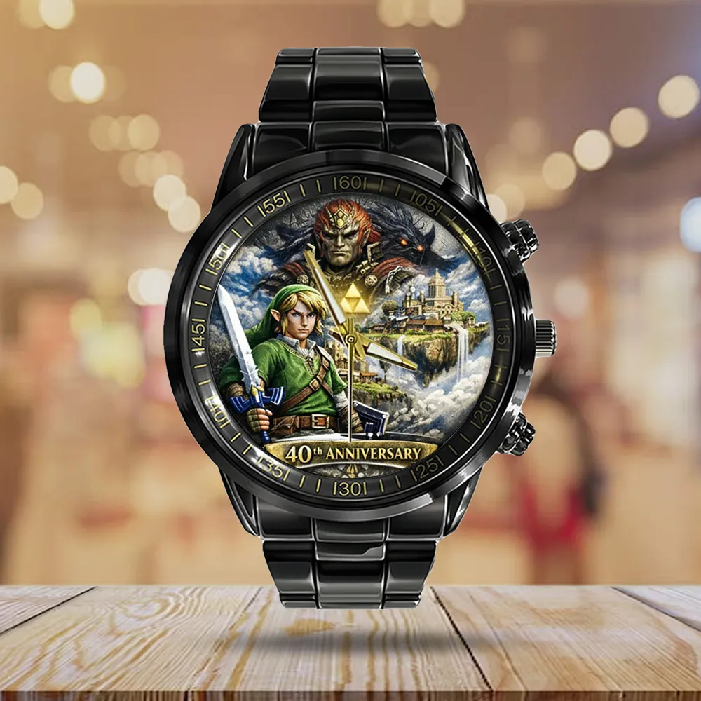 The Legend of Zelda 40th Anniversary Black Stainless Steel Watch -THK122079 - Image 3