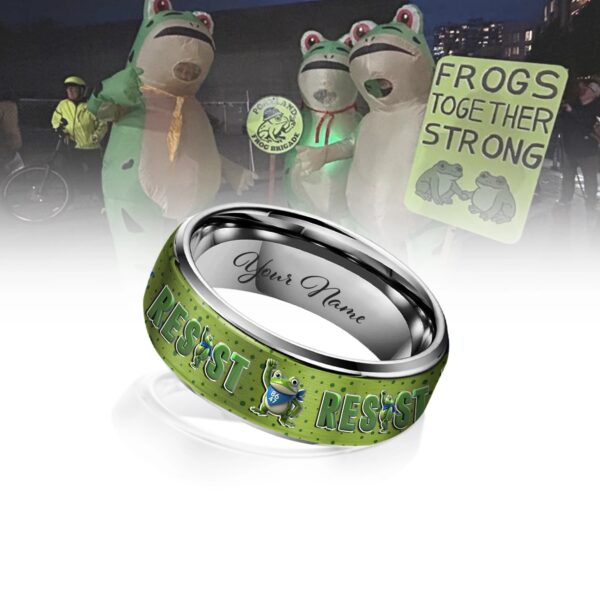 Portland Frog Resist Silver Tungsten Rings - Image 4