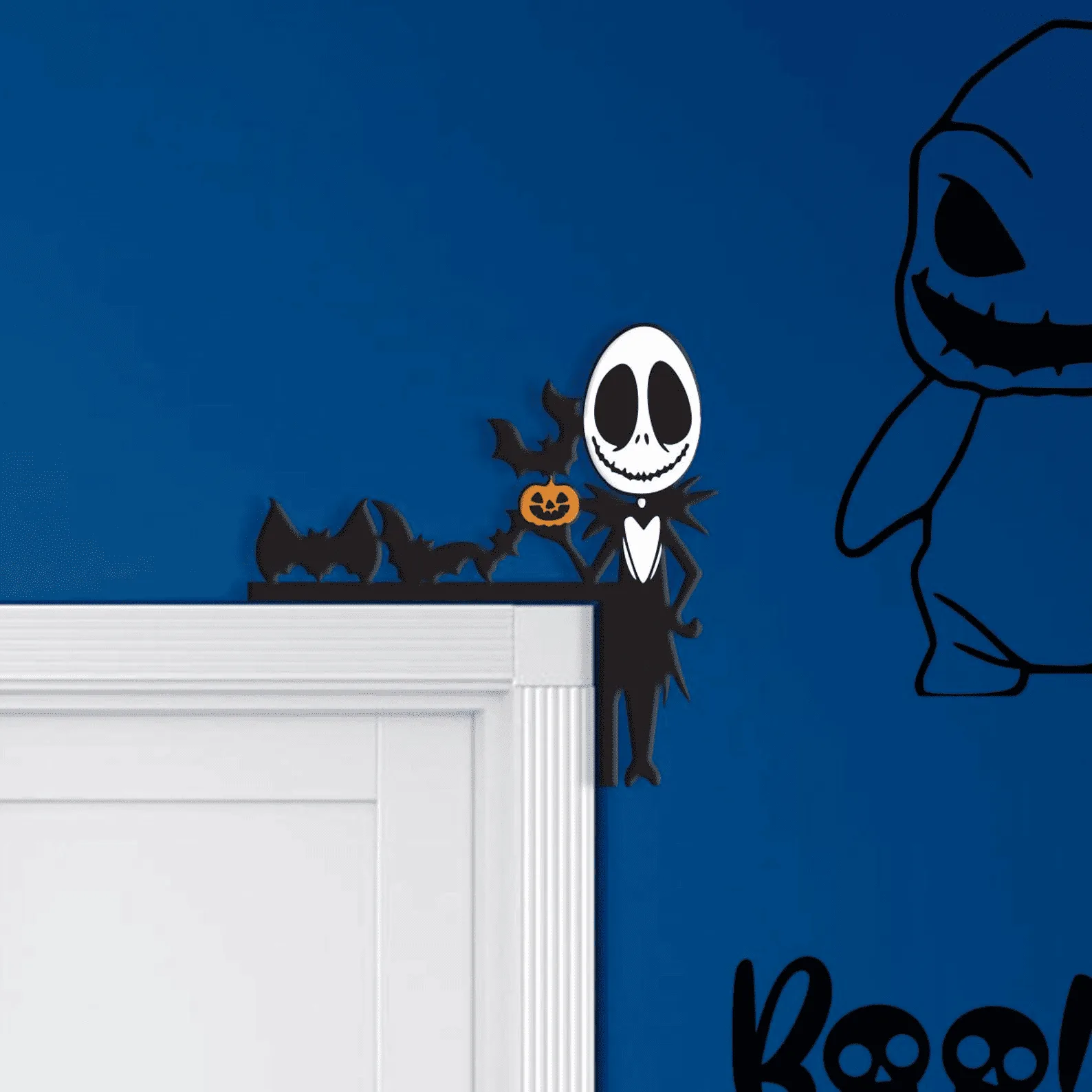 Jack And Pumpkin Nightmare Before Christmas Skeleton Door Corner - Image 6