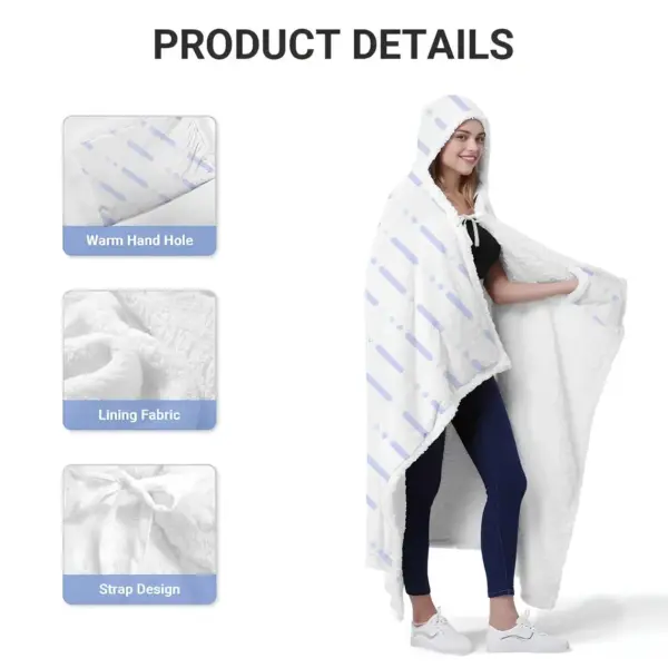 Alternative view of Peanuts Christmas Hooded Blanket-THK135970