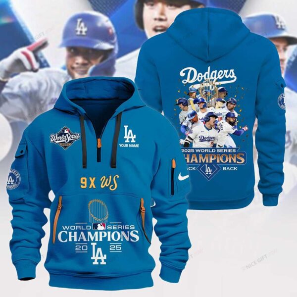 Los Angeles Dodgers 2025 World Series Champions 2D Quarter Zip Hoodie