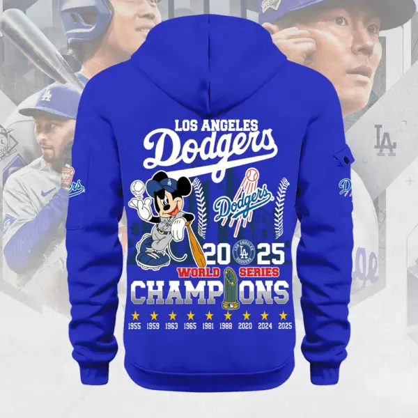 Los Angeles Dodgers 2D Quarter Zip Hoodie - THK117356 - Image 3