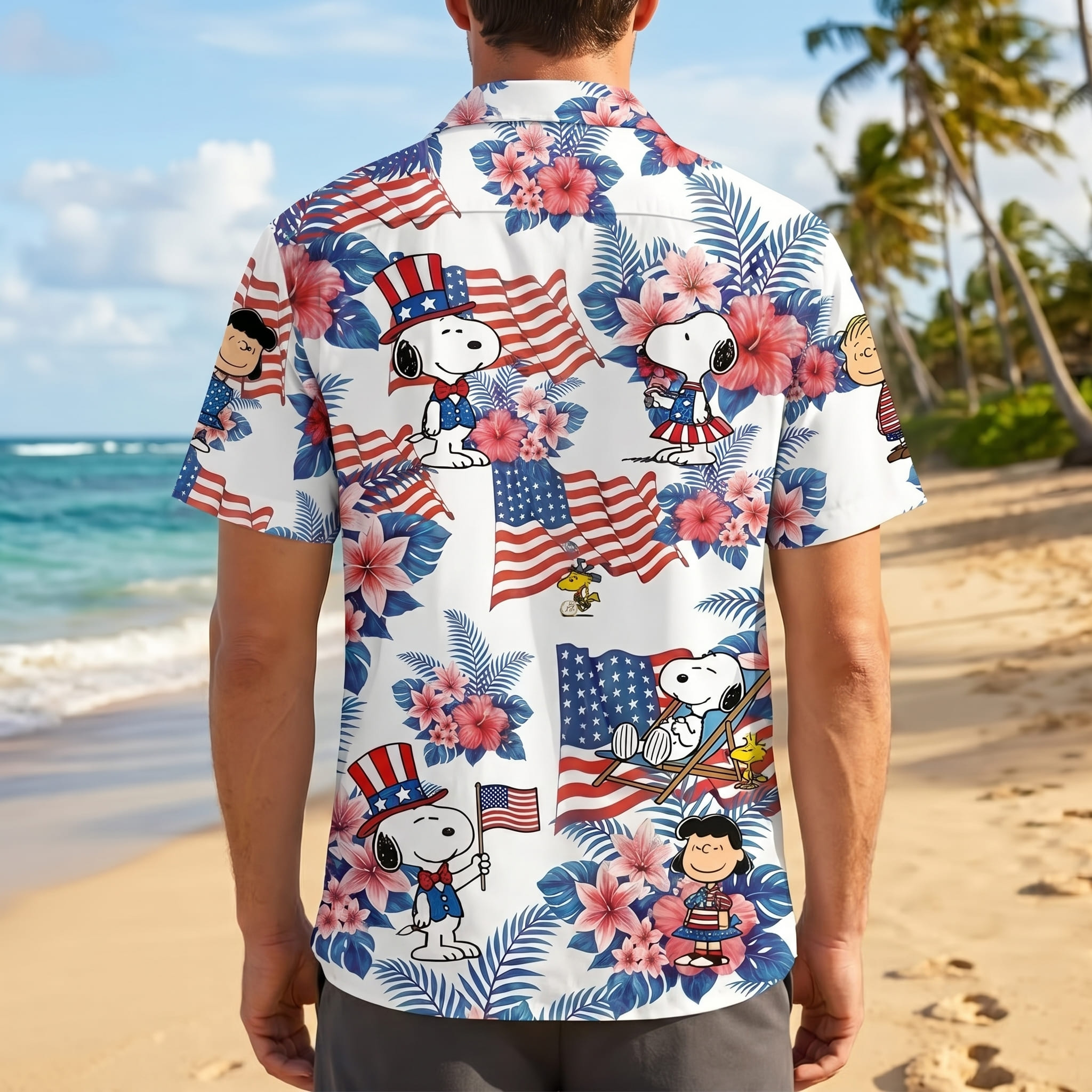 Snoopy 250 Years Of America Hawaiian Shirt- THK126767 - Image 4