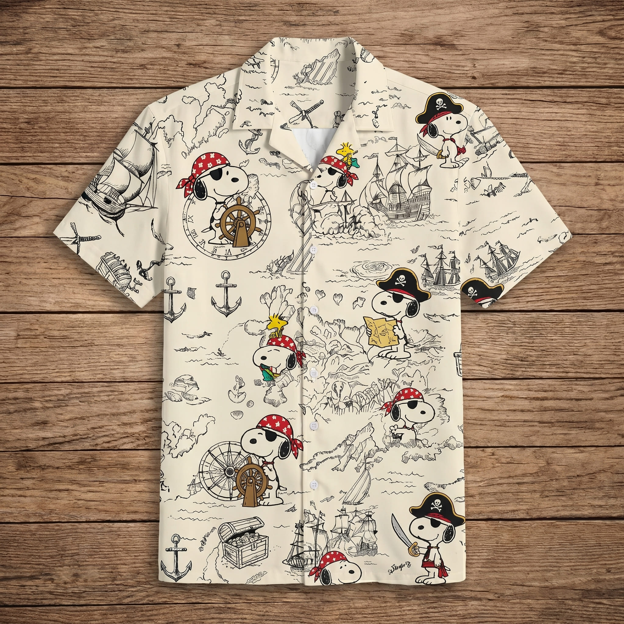 Snoopy Pirate Hawaiian Shirt - THK126776 - Image 2