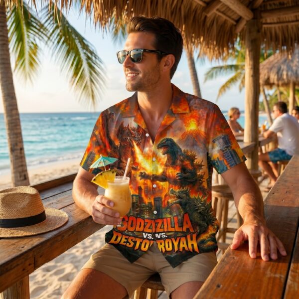 Godzilla Hawaiian Shirt - THK127140 - Image 3