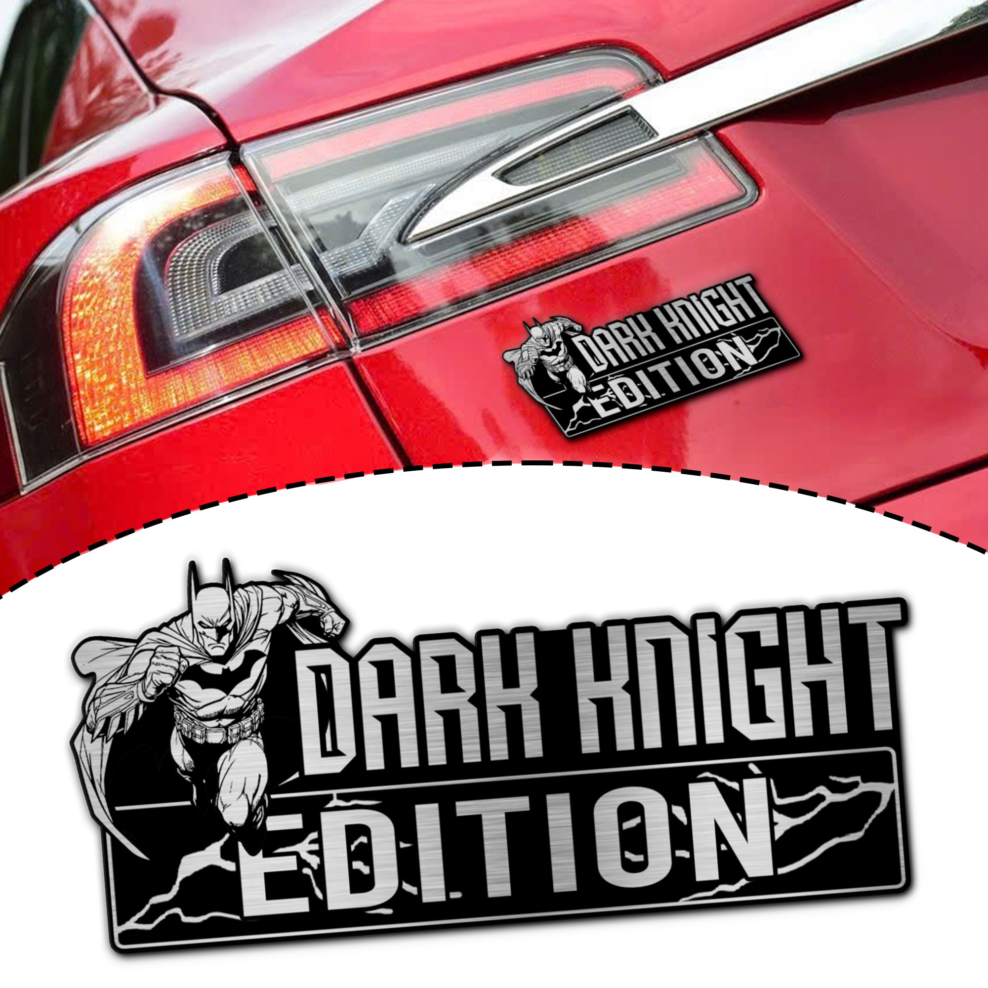 Dark Knight Edition 3D Inlayed Car Name Badge
