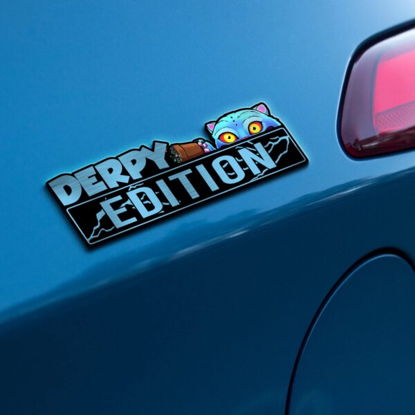 Derpy KPOP Blue Demon Tiger Edition 3D Inlayed Car Name Badge - Image 5