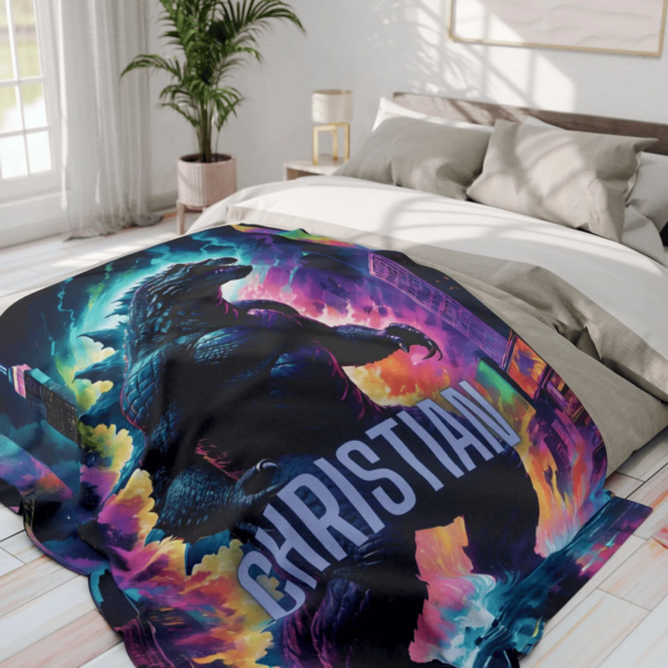 Personalized Electric Godzilla Blanket - Image 4