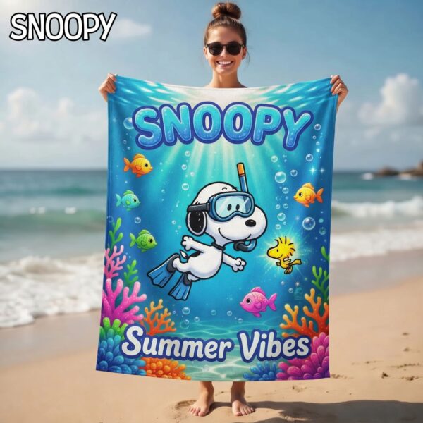 Premium Snoopy Beach Towel-THK126934 - Image 3