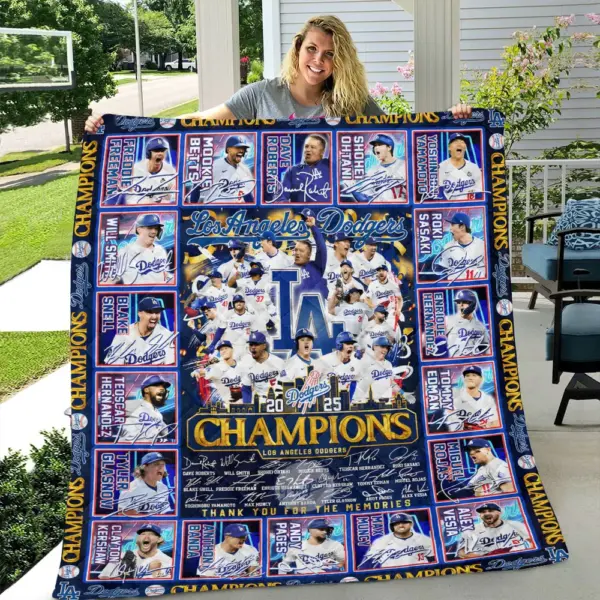 Los Angeles Dodgers World Series 2025 Quilt Blanket