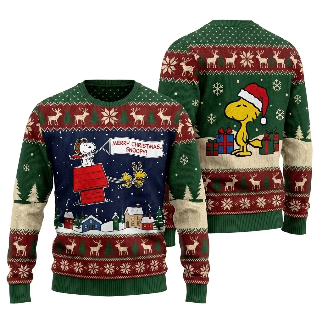 The Peanuts Snoopy Christmas Knitted Sweater-THK132960