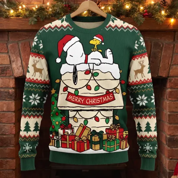 Alternative view of The Peanuts Snoopy Christmas Knitted Sweater-THK132961