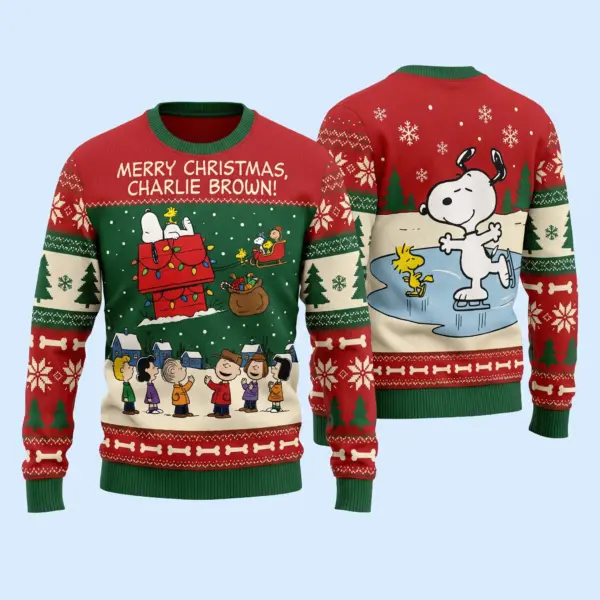 The Peanuts Snoopy Christmas Knitted Sweater-THK132975