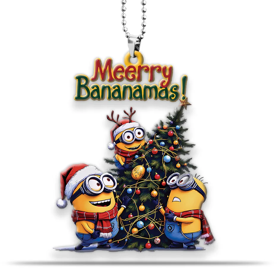 Minions Christmas Tree Acrylic Car Ornament - Image 3
