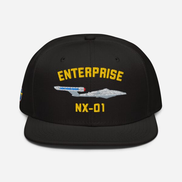 Enterprise NX-01 Embroidered Ship Snapback Hat - Image 6