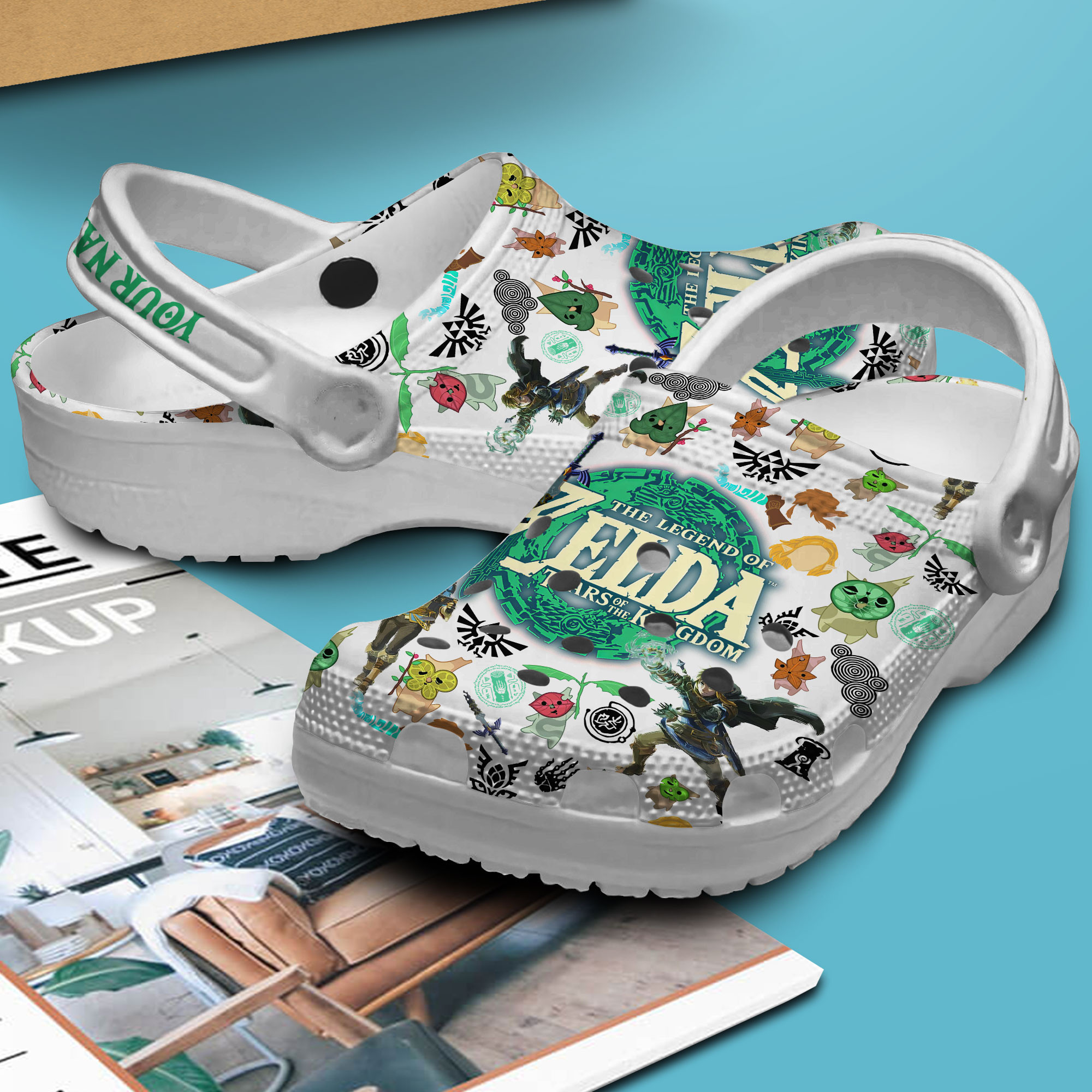 The Legend Of Zelda Crocs Crocband Clogs Shoes Comfortable For Men Women and Kids - Image 3