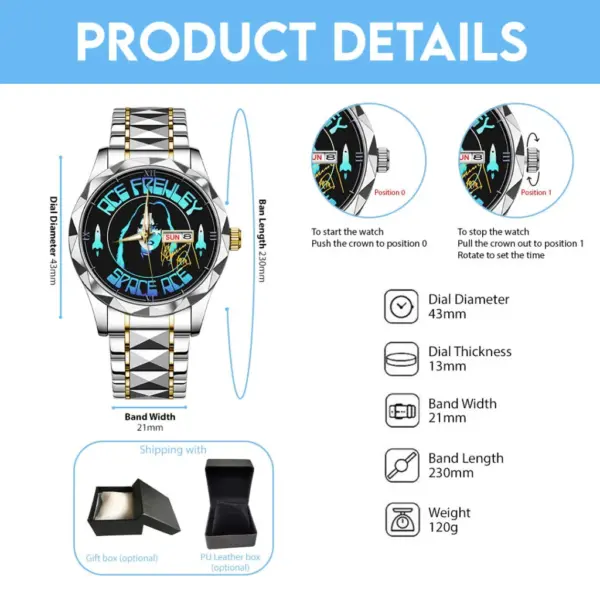 KISS x Ace Frehley Alloy Luxury Quartz Watch– 116859 - Image 5