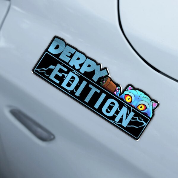 Derpy KPOP Blue Demon Tiger Edition 3D Inlayed Car Name Badge - Image 4