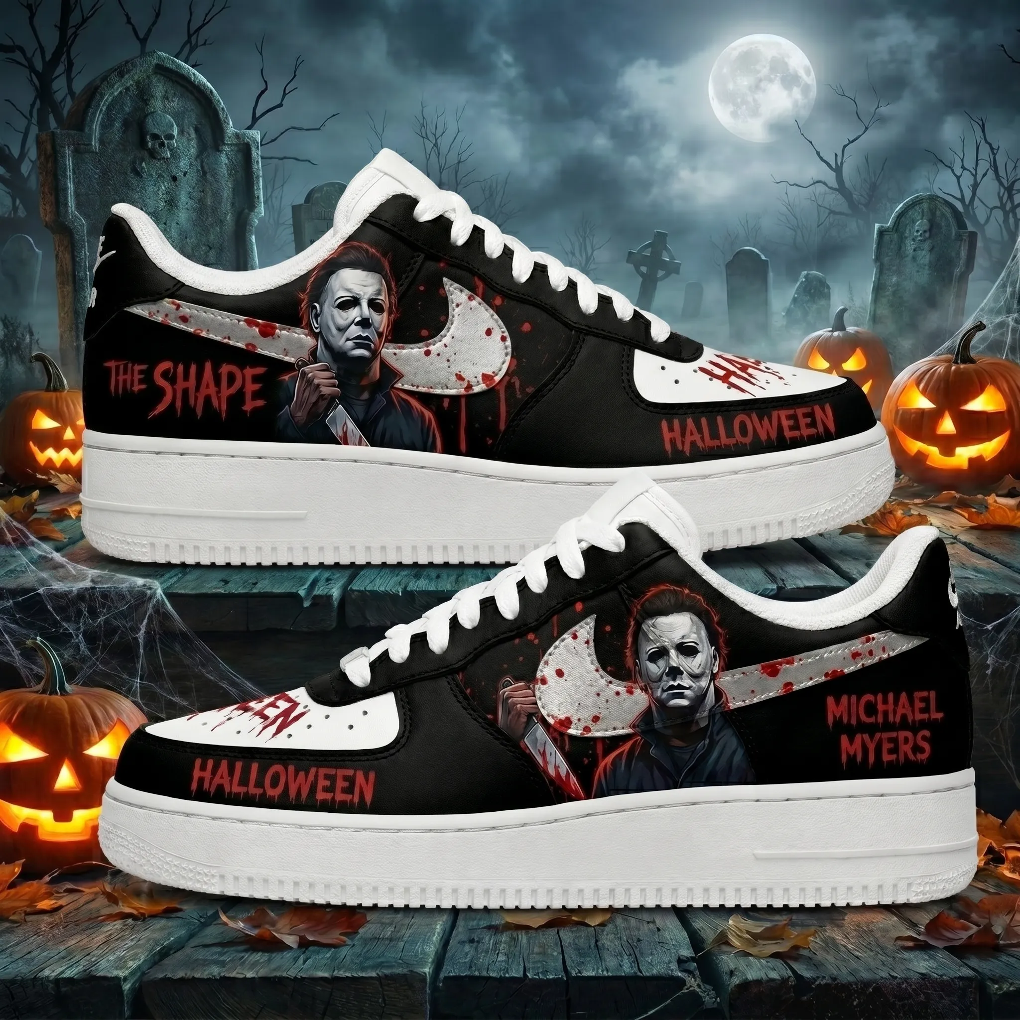 Michael Myers Air Low-Top Sneakers Shoes -THK131681