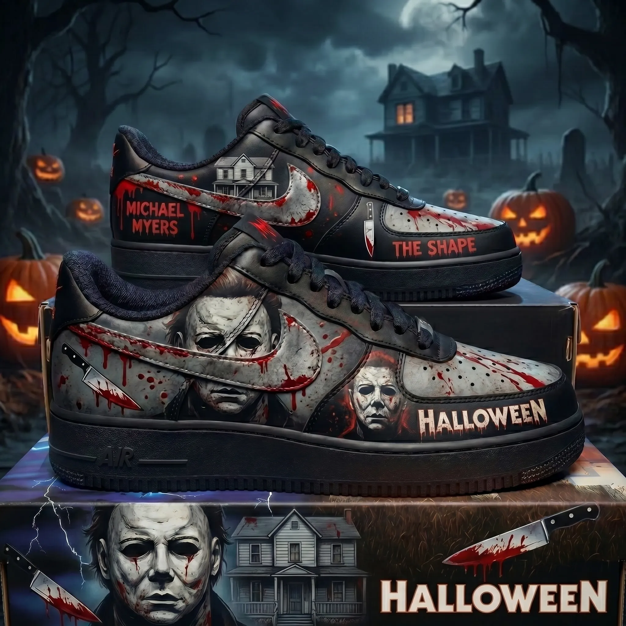 Michael Myers Air Low-Top Sneakers Shoes -THK131665