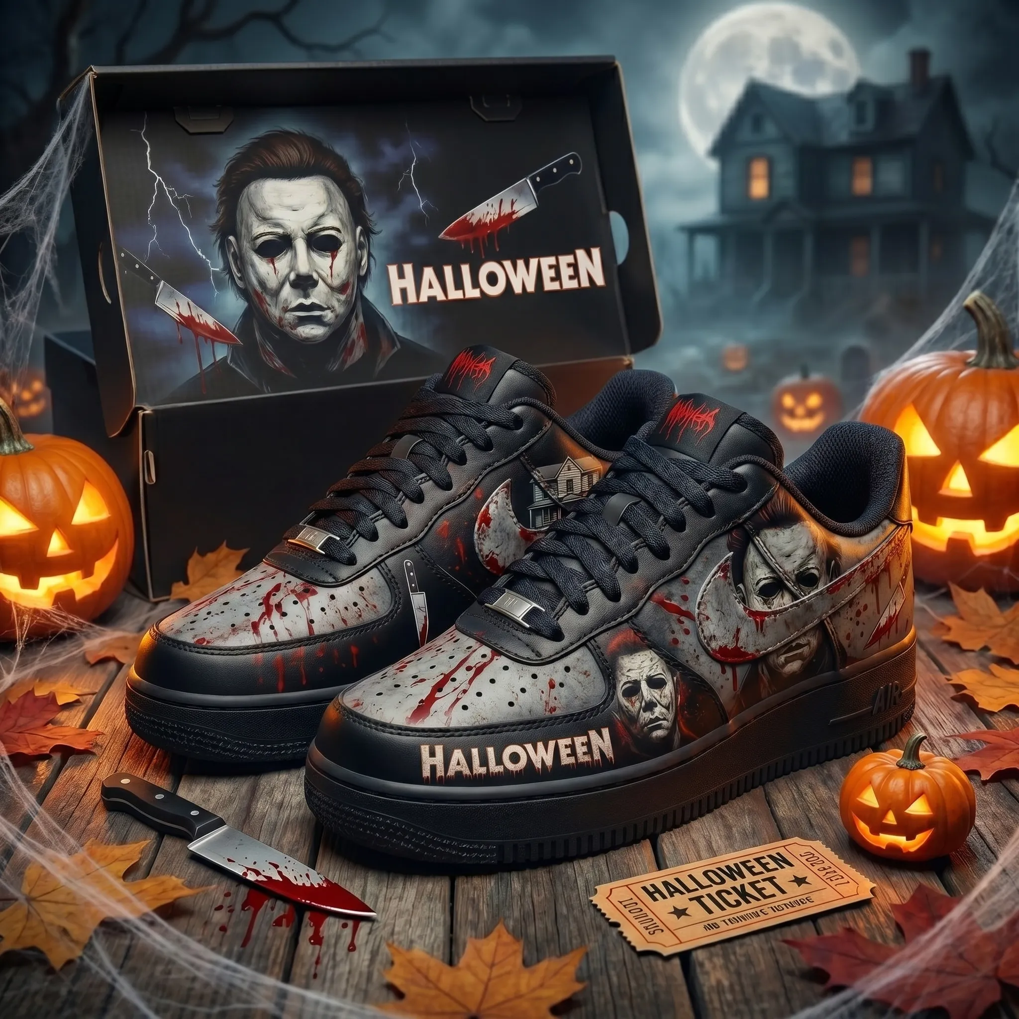 Michael Myers Air Low-Top Sneakers Shoes -THK131665 - Image 3
