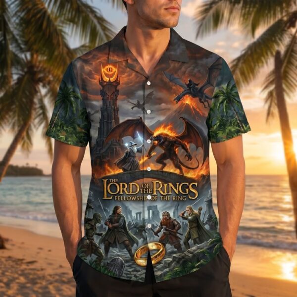 Alternative view of The Lord of the Rings Hawaiian Shirt -THK127323