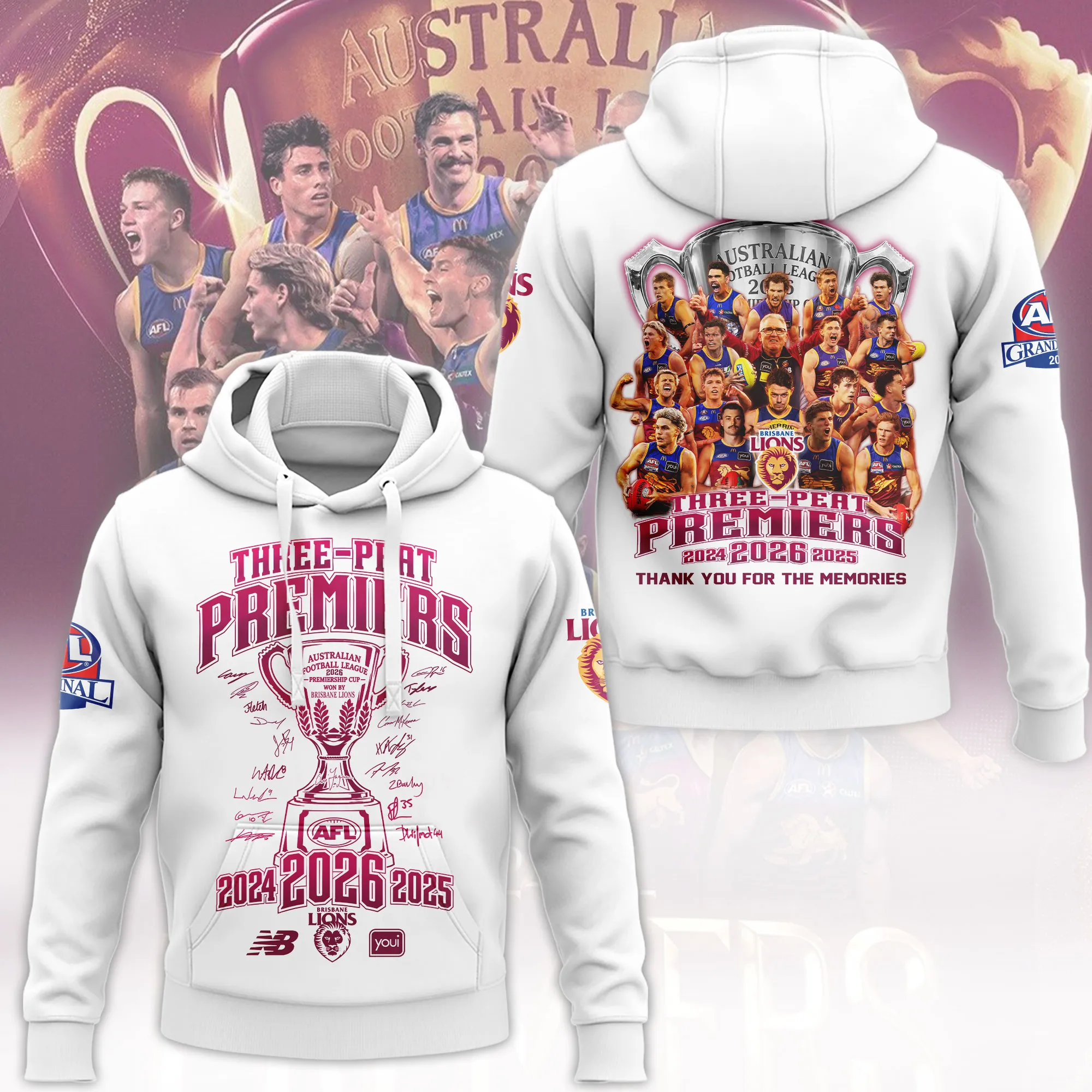 Brisbane Lions 3D Hoodie-THK136784 - Image 3