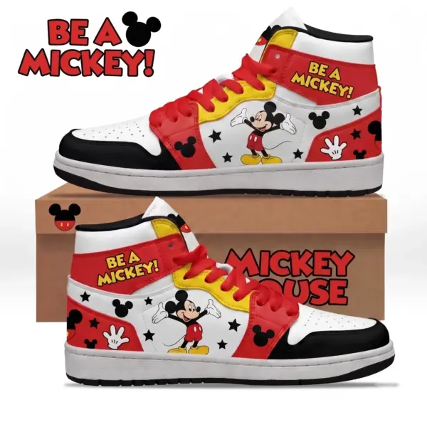 "Be A Mickey" Classic Cartoon Air Jordan High Top Shoes-THK135588