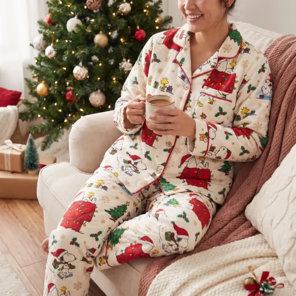 Alternative view of Snoopy Pajama Set-THK135803