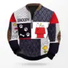 Snoopy 3D Knit Half-Zip Sweater-THK135870