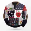 Snoopy Christmas 3D Knit Half-Zip Sweater-THK135849