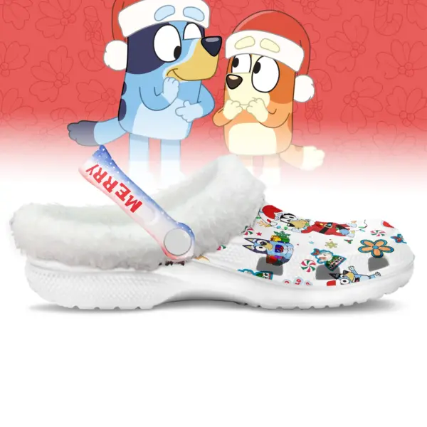 Bluey x Christmas Fleece Crocs Crocband Clogs Shoes - Image 2