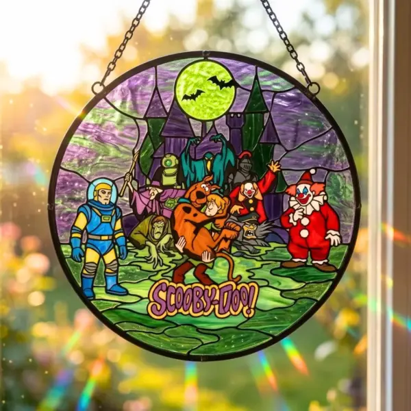 Scooby-Doo Halloween Stained Glass Suncatcher-THK133013