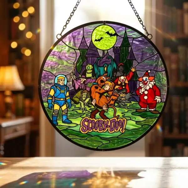 Alternative view of Scooby-Doo Halloween Stained Glass Suncatcher-THK133013