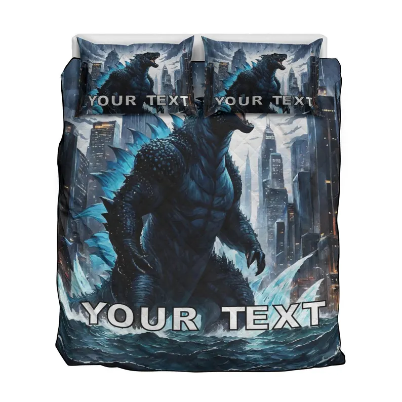 Godzilla Piece Quilted Bedding Set-THK122947 - Image 2